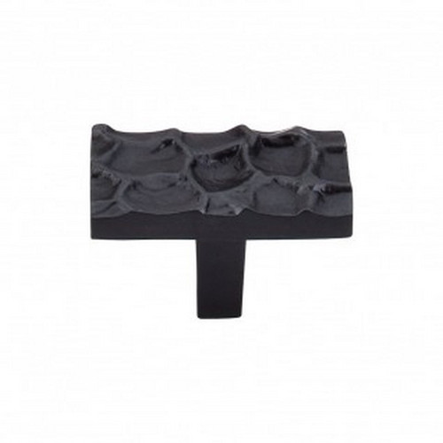 Top Knobs - Cobblestone Collection - Cobblestone Rectangle Knob 1 7/8" - Coal Black - TK303CB