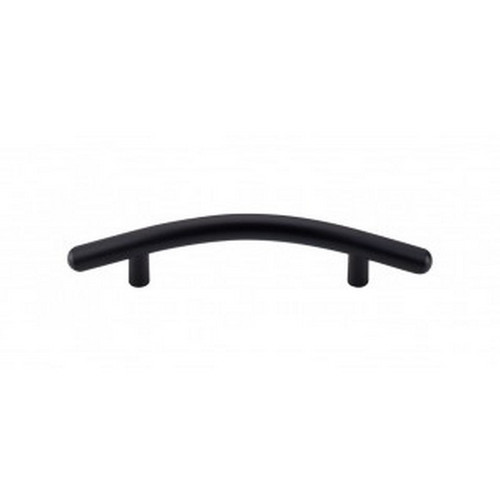 Top Knobs - Nouveau Collection - Curved Bar Pull 3 3/4" (c-c) - Flat Black - M535
