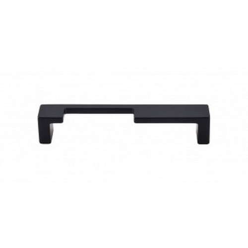 Top Knobs - Sanctuary II Collection - Modern Metro Notch Pull A 5" (c-c) - Flat Black - TK256BLK
