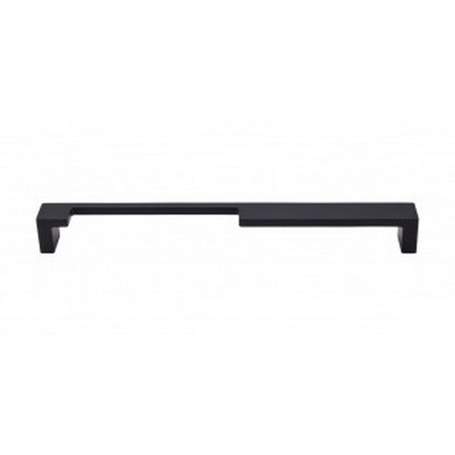 Top Knobs - Sanctuary II Collection - Modern Metro Notch Pull A 9" (c-c) - Flat Black - TK258BLK