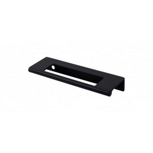 Top Knobs - Mercer Collection - Europa Cut Out Tab Pull 3 3/4" (c-c) - Flat Black - TK520BLK