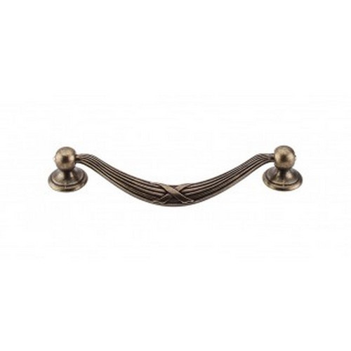 Top Knobs - Edwardian Collection - Ribbon & Reed Drop Pull 5 1/16" (c-c) - German Bronze - M933