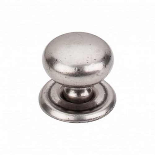 Top Knobs - Britannia Collection - Victoria Knob 1 1/4" w/Backplate - Pewter Antique - M25