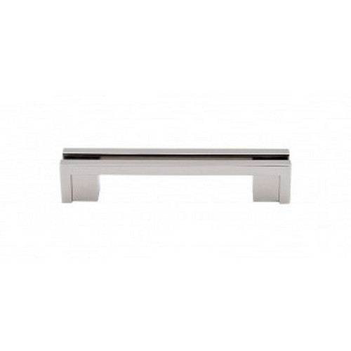 Top Knobs - Sanctuary Collection - Flat Rail Pull 3 1/2" (c-c) - Polished Nickel - TK55PN