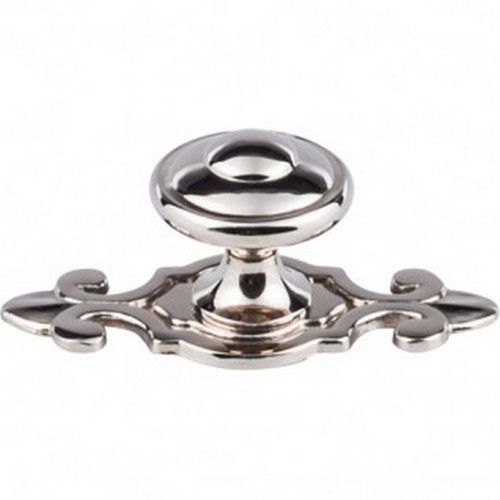 Top Knobs - Britannia Collection - Canterbury Knob 1 1/4" w/Backplate - Polished Nickel - M2136