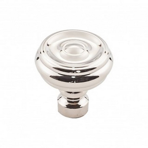 Top Knobs - Devon Collection - Brixton Button Knob 1 1/4 Inch - Polished Nickel - TK882PN