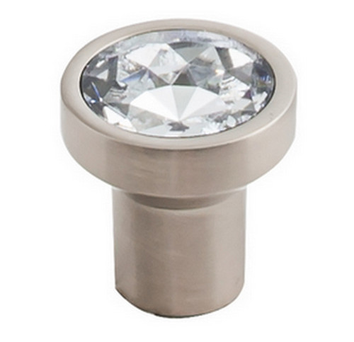 Top Knobs - Barrington Collection - Wentworth Crystal Knob 1 1/8 Inch - Brushed Satin Nickel Base - TK736BSN