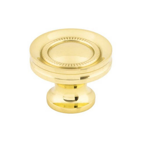 Top Knobs - Somerset II Collection - Button Faced Knob 1 1/4 Inch - Polished Brass - M290