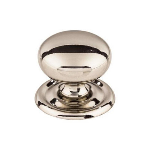 Top Knobs - Asbury Collection - Victoria Knob 1 1/4 Inch w/Backplate - Polished Nickel - M1316