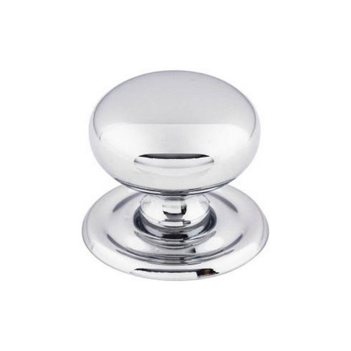 Top Knobs - Britannia Collection - Victoria Knob 1 1/4 Inch w/Backplate - Polished Chrome - M1890