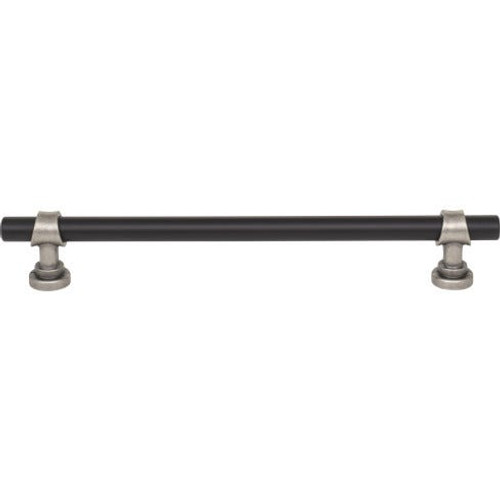 Top Knobs - Dakota Collection - Bit Pull 7 9/16 Inch (c-c) - Flat Black and Pewter Antique - M2742