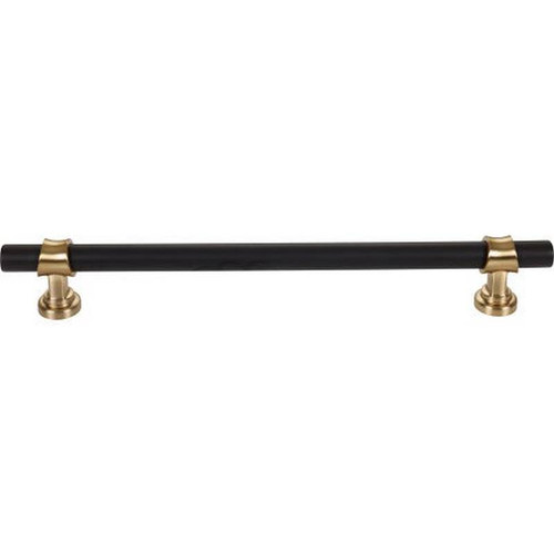 Top Knobs - Dakota Collection - Bit Appliance Pull 12 Inch (c-c) - Flat Black and Honey Bronze - M2776