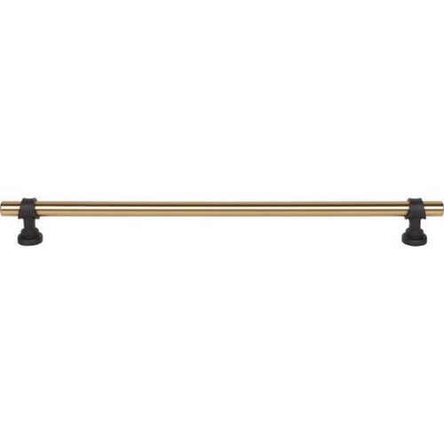 Top Knobs - Dakota Collection - Bit Appliance Pull 12 Inch (c-c) - Honey Bronze and Flat Black - M2777