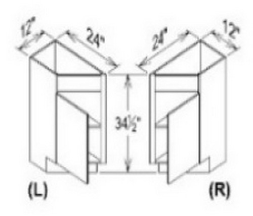 Innovation Cabinetry Maduro Kitchen Cabinet - BEA12L-CR