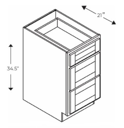 Blue Valley White Shaker Bath Cabinet - WHS-VDB18