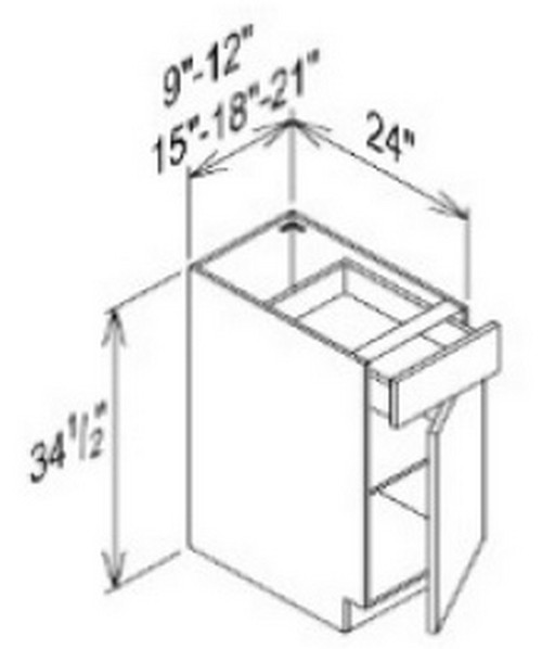 Innovation Cabinetry Shaker White Kitchen Cabinet - B15-CS