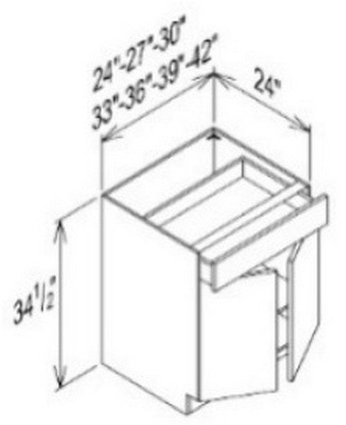 Innovation Cabinetry Shaker White Kitchen Cabinet - B30-CS