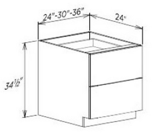 Innovation Cabinetry Shaker White Kitchen Cabinet - DB30-2-CS
