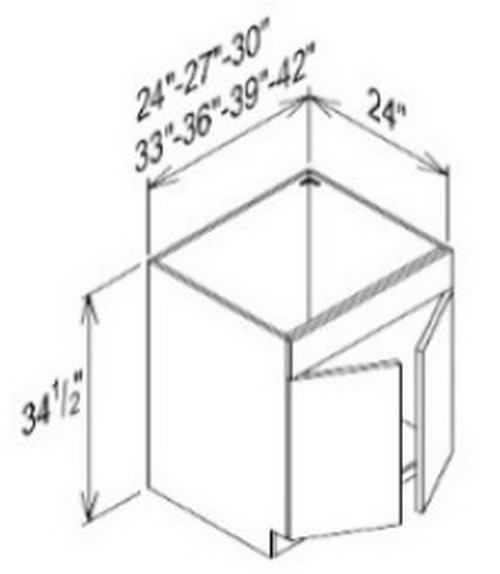 Innovation Cabinetry Shaker White Kitchen Cabinet - SB30-CS