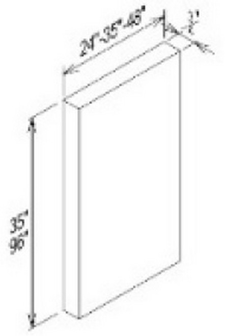 Innovation Cabinetry Shaker White Kitchen Cabinet - PNL3596-CS