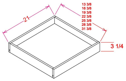 U.S. Cabinet Depot - Torrance White - Roll Out Shelves - RS24-TypeA