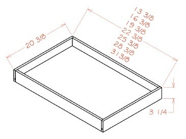 U.S. Cabinet Depot - Shaker White - Roll Out Shelves - RS33-TypeA