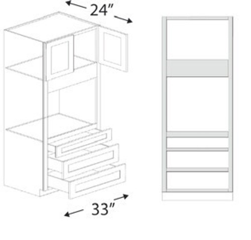 Blue Valley White Shaker Kitchen Cabinet - WHS-OC338424BOX