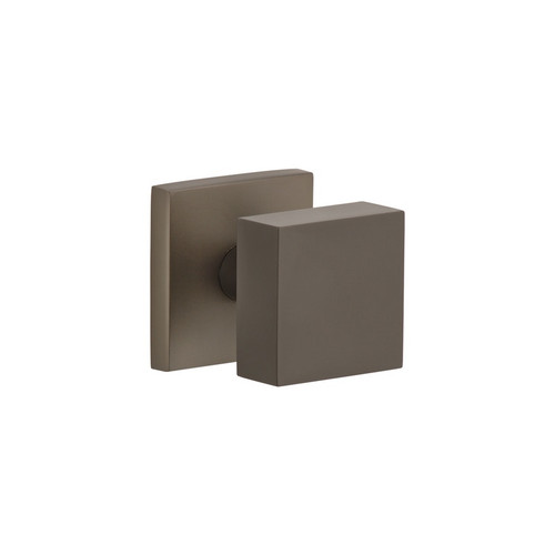 Viaggio Quadrato Rosette Passage with Quadrato Brass Knob in Titanium Gray - 620208-QADQAD-10-TG - 2 3/8" Backset