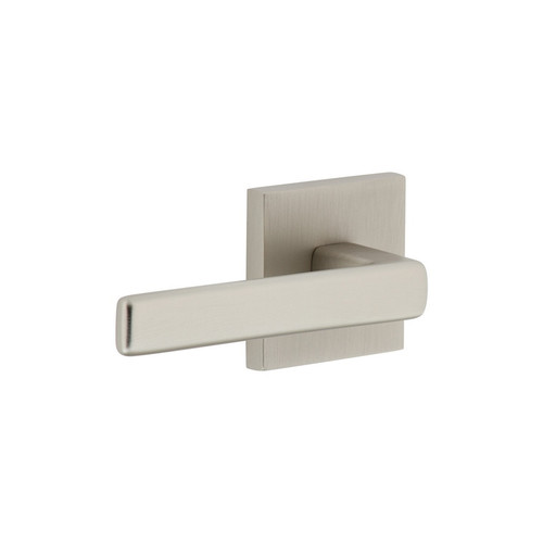 Viaggio Quadrato Rosette Passage with Lusso Lever in Satin Nickel - 620858-QADLUS-10-SN - 2 3/8" Backset