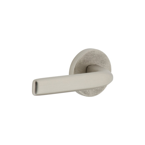 Viaggio Circolo Linen Rosette Passage with Bella Lever in Satin Nickel - 621013-CLOMLNBLL-10-SN - 2 3/4" Backset