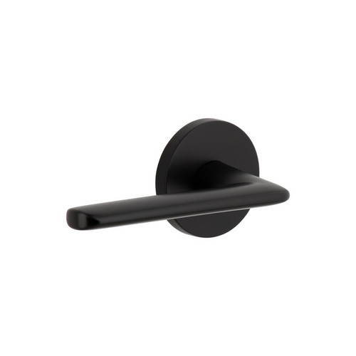 Viaggio Circolo Rosette Passage with Brezza Lever in Satin Black - 621056-CLOBRZ-10-BK - 2 3/4" Backset