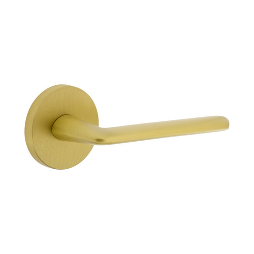Viaggio Circolo Rosette Privacy with Brezza Lever in Satin Brass - 622884-CLOBRZ-40-SB - 2 3/8" Backset