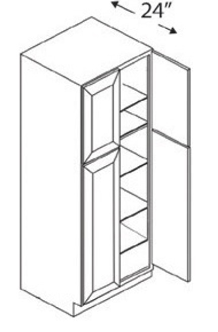 Blue Valley White Shaker Kitchen Cabinet - WHS-PC248424BOX