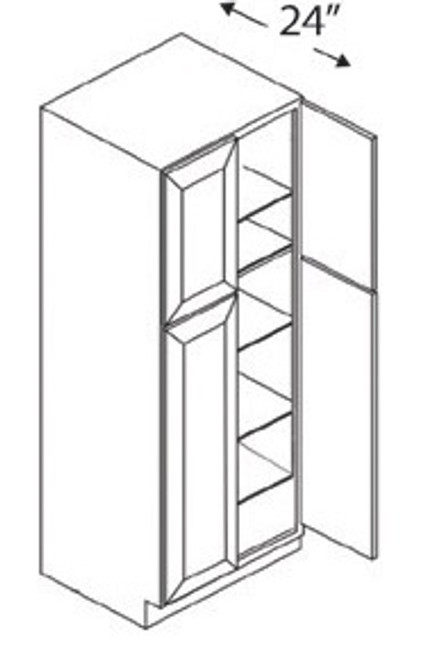 Blue Valley White Shaker Kitchen Cabinet - WHS-PC248424FFD