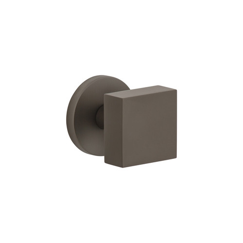 Viaggio Circolo Rosette Privacy with Quadrato Brass Knob in Titanium Gray - 622386-CLOQAD-40-TG - 2 3/8" Backset