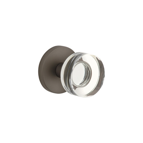 Viaggio Circolo Rosette Privacy with Circolo Crystal Knob in Titanium Gray - 622586-CLOCLC-40-TG - 2 3/4" Backset