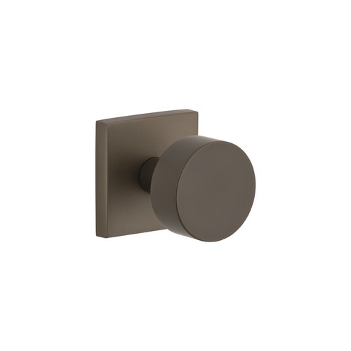 Viaggio Quadrato Rosette Privacy with Circolo Brass Knob in Titanium Gray - 622686-QADCLO-40-TG - 2 3/4" Backset