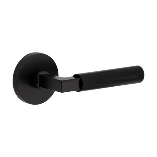 Viaggio Circolo Rosette Passage with Contempo Smooth Lever in Satin Black - 621568-CLOCON-STH-10-BK - 2 3/4" Backset