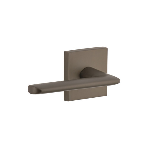 Viaggio Quadrato Rosette Privacy with Brezza Lever in Titanium Gray - 623111-QADBRZ-40-TG - 2 3/8" Backset