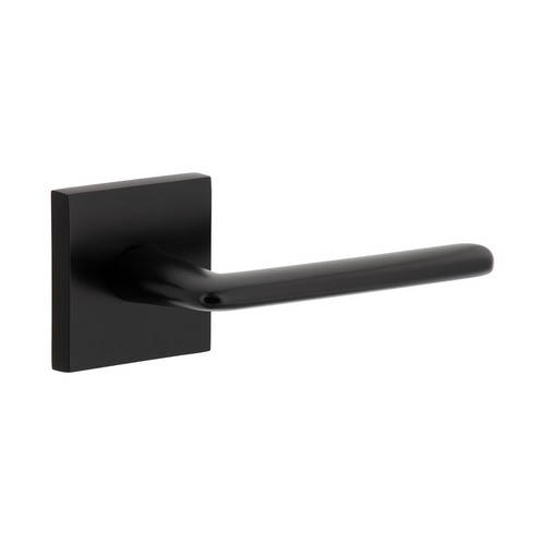 Viaggio Quadrato Rosette Privacy with Brezza Lever in Satin Black - 623133-QADBRZ-40-BK - 2 3/8" Backset