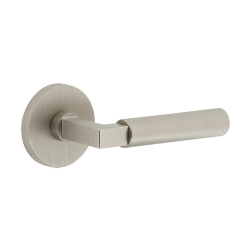 Viaggio Circolo Rosette Privacy with Contempo Smooth Lever in Satin Nickel - 623850-CLOCON-STH-40-SN - 2 3/8" Backset