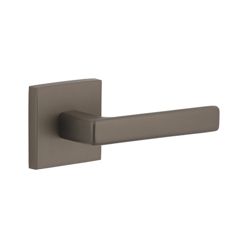 Viaggio Quadrato Rosette Privacy with Lusso Lever in Titanium Gray - 623686-QADLUS-40-TG - 2 3/4" Backset