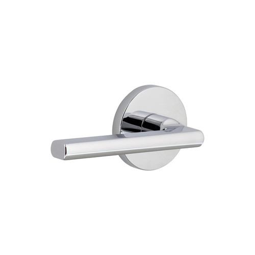 Viaggio Circolo Rosette Privacy with Milano Lever in Bright Chrome - 623007-CLOMIL-40-BC - 2 3/8" Backset