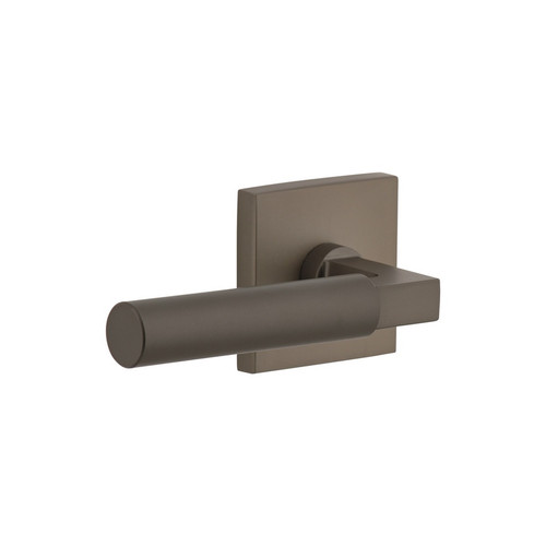 Viaggio Quadrato Rosette Privacy with Contempo Smooth Lever in Titanium Gray - 623891-QADCON-STH-40-TG - 2 3/8" Backset