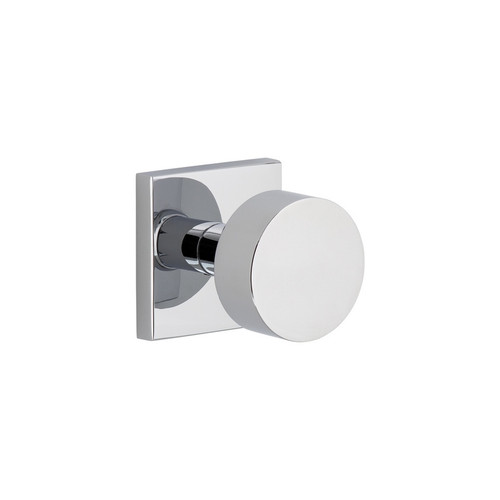 Viaggio Quadrato Rosette Single Dummy with Circolo Brass Knob in Bright Chrome - 624737-QADCLO-20-BC -  Backset