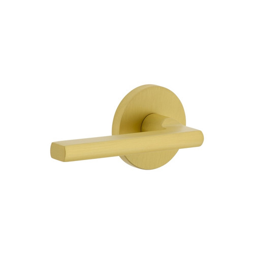 Viaggio Circolo Rosette Double Dummy with Milano Lever in Satin Brass - 627520-CLOMIL-22-SB -  Backset