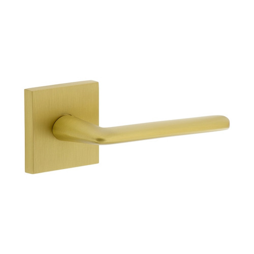 Viaggio Quadrato Rosette Single Dummy with Brezza Lever in Satin Brass - 625442-QADBRZ-20-SB -  Backset
