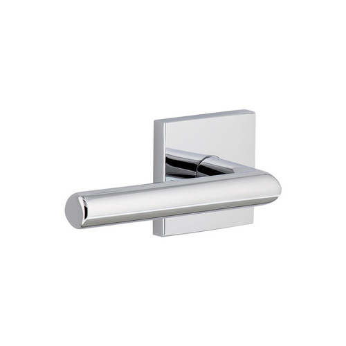 Viaggio Quadrato Rosette Single Dummy with Moderno Lever in Bright Chrome - 625515-QADMOD-20-BC -  Backset