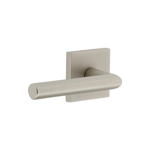 Viaggio Quadrato Rosette Single Dummy with Moderno Lever in Satin Nickel - 625518-QADMOD-20-SN -  Backset