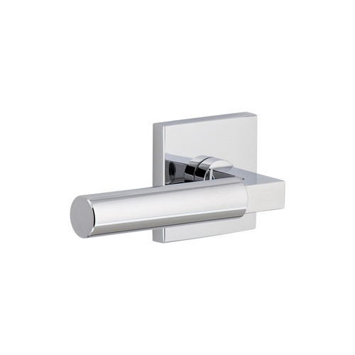 Viaggio Quadrato Rosette Single Dummy with Contempo Smooth Lever in Bright Chrome - 626196-QADCON-STH-20-BC -  Backset